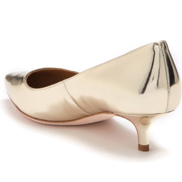 NIB/NWT Tory Burch Mirror Metallic Elizabeth 40mm Kitten Heel Pump size 5 - Picture 2 of 7